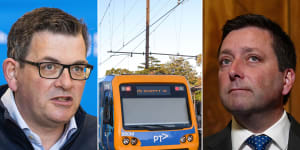 Daniel Andrews and Matthew Guy are going head-to-head at the state election over,among other issues,public transport.