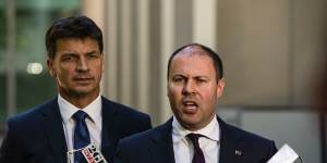 Energy Minister Angus Taylor (left) and Treasurer Josh Frydenberg have rebuffed suggestions the"big stick"energy package will lead to a decline in investment in the sector.