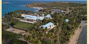 Jeffrey Epstein’s former property on the island of Little St James in the US Virgin Islands.