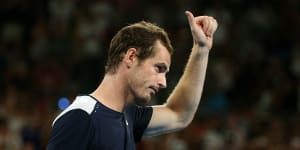 Thanks for the memories:Andy Murray acknowledges the crowd after his defeat on Monday night.