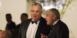 United States ambassador Joe Hockey and businessman Kerry Stokes during the state dinner.