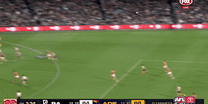 Mark Keane takes a game-saving grab against Port Adelaide.