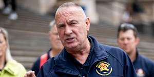 United Firefighters Union boss Peter Marshall,pictured in January.
