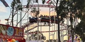 Workers were seen attending to the ride after the accident. 