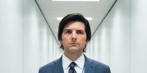 Adam Scott stars in Severance as a worker bee who starts having serious doubts about his job and his dual lives.