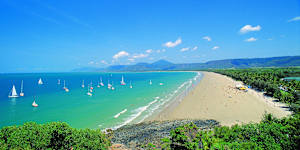Turquoise shores at Four Mile Beach,Port Douglas.