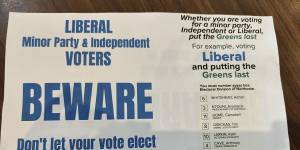 These how-to-vote cards have sparked a complaint to the VEC. 