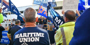 The MUA undertook strike action for three months in Fremantle last year.