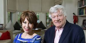 Robertson with former wife,Kathy Lette,at their home in London in 2012.