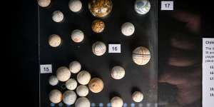 Children’s marbles that were excavated from the site.