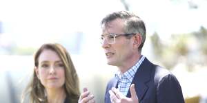 Kellie Sloane,the newly-selected Liberal candidate for Vaucluse,campaigned with Premier Dominic Perrottet on Sunday.