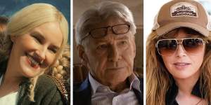 Top streaming in January (from left):Kate Mulvany in Hunters,Harrison Ford in Shrinking and Natasha Lyonne in Poker Face