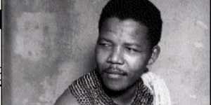 The young Nelson Mandela in Xhosa tribal dress 