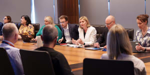 Health Minister Shannon Fentiman meets with the heads of emergency departments on Friday.