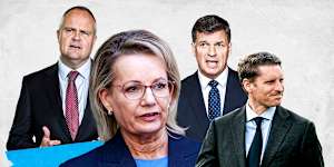 Deputy Liberal Leader Ted O’Brien,Opposition Leader Sussan Ley,defence spokesman Angus Taylor,and backbencher Andrew Hastie could all lead the party to the next election. 