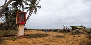 Statues of Jesus are a regular sight on the Catholic coastal belt.