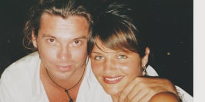 Michael Hutchence with Helena Christensen,who speaks about the attack on her then-boyfriend in Mystify:Michael Hutchence.