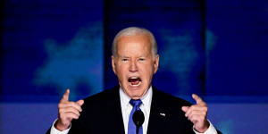 Chants of “We love Joe” rang out during President Biden’s valedictory speech at the Democratic National Convention.