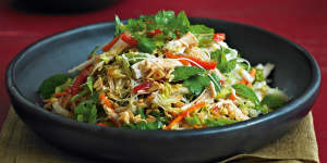 Vietnamese chicken and noodle salad.