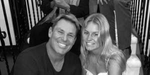 Shane Warne with his daughter Summer. 