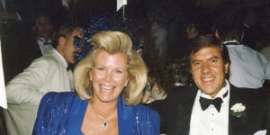 Happier times:the late Christopher Skase with wife Pixie in the 1980s.