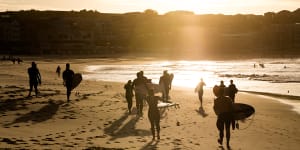 Surfers have returned to Bondi Beach,with restrictions slowly being eased across the state of NSW.