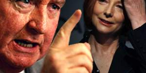 Alan Jones and Julia Gillard