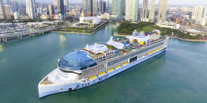 Icon of the Seas can carry 7600 passengers – roughly the same as can fit onto 18 jumbo jets – plus a crew of 2350.