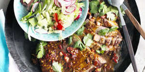 Neil Perry's warm steak salad with chipotle dressing.