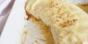 Three-cheese pasta roly-poly