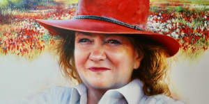The portrait of Gina Rinehart posted on the mining billionaire’s official website.