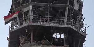 The Israeli strikes on Sanaa left the airport control tower a blackened shell. 