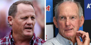 Kevin Walters and Wayne Bennett go head to head when the Broncos take on the Dolphins on Friday night.
