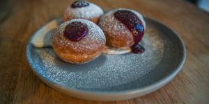 Doughnuts with Davidson plum jam and lavender Chantilly.