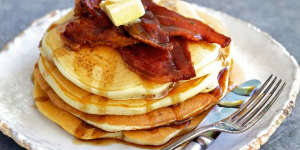 Use up sour milk by making fluffy,American-style pancakes.