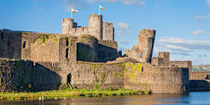 Lean times at Caerphilly Castle’s South-East Tower.