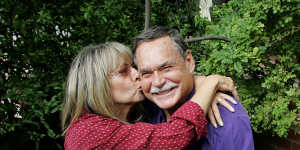 Cherryl and Ron Barassi at home in 2005.
