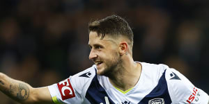 Melbourne Victory’s Jake Brimmer was named the best player in the A-League Men competition this season.