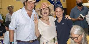 Tom Magnier with Gai Waterhouse at the Magic Millions Yearling Sale in 2022.