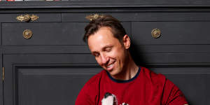 Markus Zusak and his dog Frosty. 