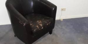A filthy chair at one private Victorian drug rehabilitation facility.