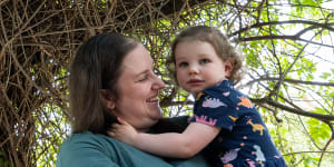 Katrina,with daughter Maddie,participated in a La Trobe University study into how shift work affects women’s breast milk.