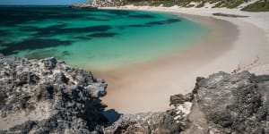 Pinky Beach on beautiful Rottnest Island. 