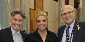 Senator Jim Molan with daughter Erin Molan in March last year.