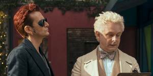 David Tennant and Michael Sheen in the fantasy comedy Good Omens.
