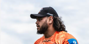 Royce Hunt at Tigers training.