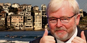 Malcolm Turnbull isnt the only form PM to live in Sydney’s Eastern suburbs. Kevin Rudd is North Bondi’s newest resident.