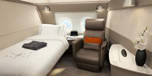 First class cabins on the A380 are pure luxury.