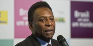 Pele hospitalised in Paris