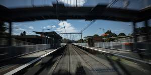 NEWS:Generic train,public transport,railway,train driver,state rail,NSW Transport,Sydney Trains. October 30,2023. Photo:Wolter Peeters,The Sydney Morning Herald.